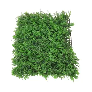 Artificial Grass Plant Wall Panel, Artificial Leaves Hedge Greenery Wall Panel 60cm W x 40cm D x 8cm H