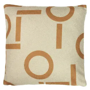 furn. Shearling Circa Geometric Feather Rich Cushion