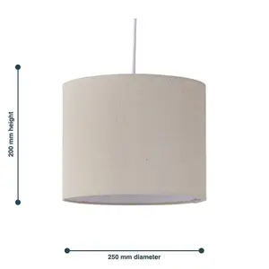 First Choice Lighting Natural Linen 25cm Pendant Lightshade