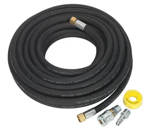 Sealey Air Hose Kit 15m x 13mm High Flow with 100 Series Adaptors