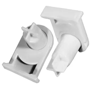 SPARES2GO Door Hinge Support Socket for Bosch fits Neff Fridge Freezer (Pack of 2, White)