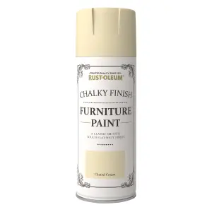 Rust-Oleum Clotted cream Flat matt Furniture paint, 400ml Spray can