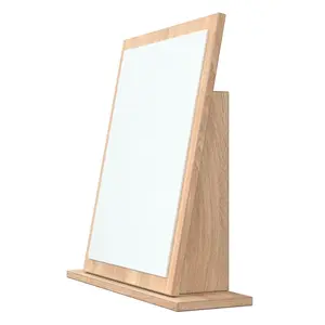 Milan Natural Rectangular Freestanding Framed mirror, (H)50cm (W)47.8cm