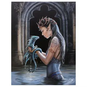 Anne Stokes Water Dragon Canvas Multicoloured (Small)