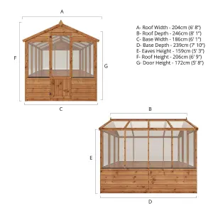 Mercia 8x6 Greenhouse with Flap vent