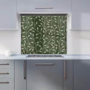 Green Shrub With Leaves Premium Glass Kitchen Splashback W600mm x H650mm