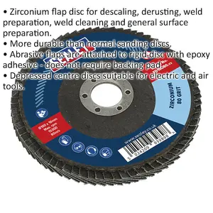 High-Performance 100mm Zirconium Flap Disc with 80 Grit for Surface Preparation