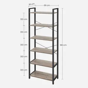 Beufort Bookcase Grey/Black