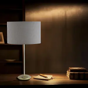 Contemporary and Sleek Polished Brass Metal Table Lamp Base with Inline Switch