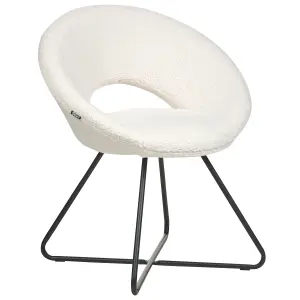 Dining Chair RACHEL Boucle White