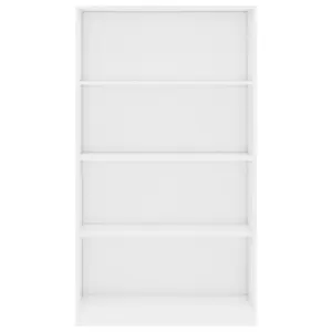 Attwood Bookcase High Gloss White / 114cm H x 40cm W x 30cm D