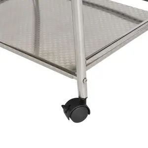 Tambellini 60 Cm Stainless Steel Kitchen Trolley with Locking Wheels