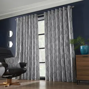 Omaha 46" x   54" Silver (Ring Top Curtains)