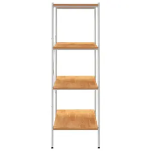 Berkfield 4-Tier Shelving Unit White and Oak 80x40x130 cm