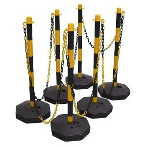 Sealey Black/Yellow Post & Chain Kit 25m BYSBKIT