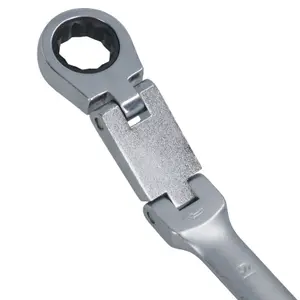 19mm Metric Double Jointed Flexi Ratchet Combination Spanner Wrench 72 Teeth