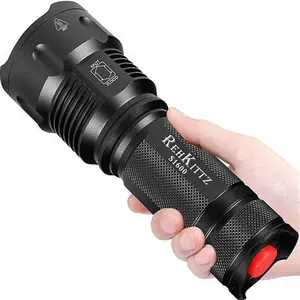 REHKITTZ Torch LED Torches Super Bright,3300 Lumens Adjustable Focus Flashlight For Dog Walking Hiking Emergency