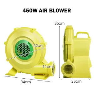 Costway 450W Electric Air Blower Pump Fan Inflatable Bouncy Castle Jumper Bouncer Blower