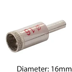 PRO 16mm Diamond Dust Core Drill Bit & Shank Tile Marble Glass Hole Saw Cutter