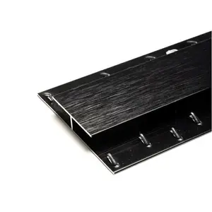 0.9m Superior Brushed Black Double Door Plate Threshold