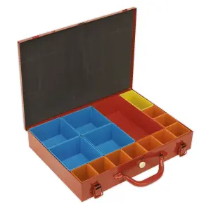 Sealey Metal Case Tool Box Durable With 15 Storage Removable Bins  APMC15