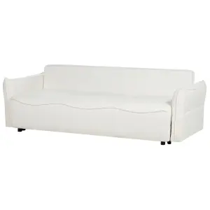 Beliani Modern Sofa Bed KRAMA White Boucle