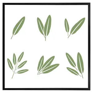 Herbs (Picutre Frame) / 16x16" / Black