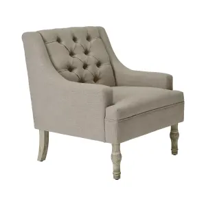 Lowenna Grey Linen effect Relaxer chair (H)835mm (W)740mm (D)760mm