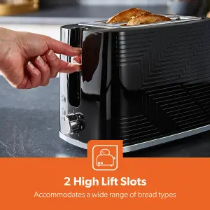 Geepas 1.7L Illuminating Electric Kettle 2 Slice Bread Toaster & 9L Dual Zone Air Fryer Combo Kitchen Set