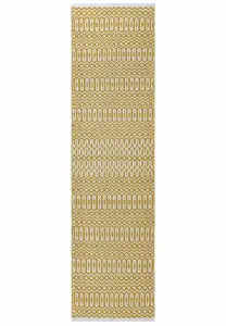 Gold Outdoor Rug, Geometric Stain-Resistant Rug For Patio Decks Garden Balcony, 2mm Modern Outdoor Rug-200cm X 290cm