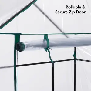 VonHaus Walk In Greenhouse Cover Replacement, Spare Plastic PVC Cover Weatherproof, Size of Cover: H195 x L143 x D73cm