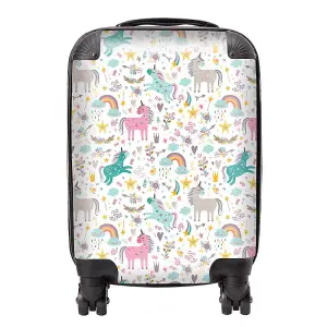 Unicorn And Rainbows Suitcase - Mini Cabin