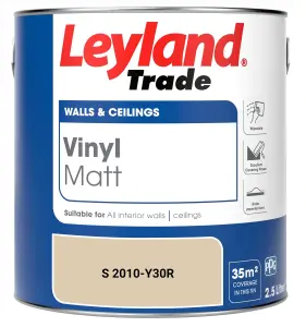 Leyland Trade Vinyl Matt Walls & Ceilings Emulsion Paint (S 2010-Y30R) 2.5L