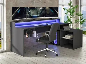 Flair Power W L Shaped Corner Gaming Desk