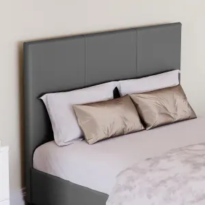 Vida Designs Lisbon Grey 3ft Single Faux Leather Bed Frame