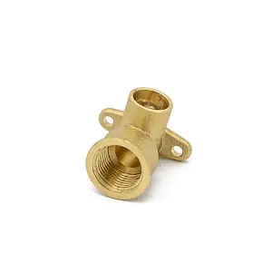 Prima Plus Solder Ring Wallplate Elbow 15mm x 1/2"Fi (Pack of 10)