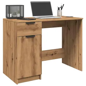 Berkfield Desk Artisan Oak 100x50x75 cm Engineered Wood