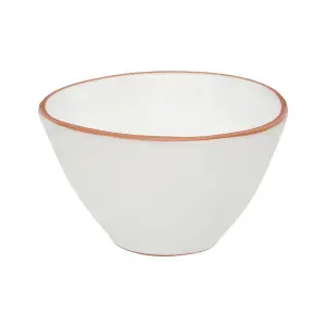 Interiors by Premier White Glazed Terracotta Calisto Cereal Bowl