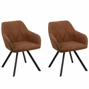 Ebeling Upholstered Dining Chair (Set of 2) Brown