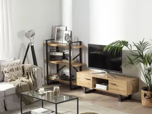 Beliani Modern TV Stand Light Wood TIMBER