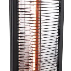 Warmlite Electric 1000W Black Carbon fibre Heater