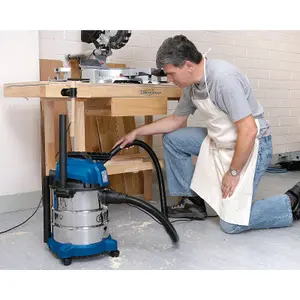 Draper 230V Wet & Dry Vacuum Cleaner with Stainless Steel Tank, 20L, 1250W 13785