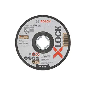 5 x Bosch 2608619262 X-LOCK Metal Cutting Disc Straight 125mm x 1mm x 22.23mm