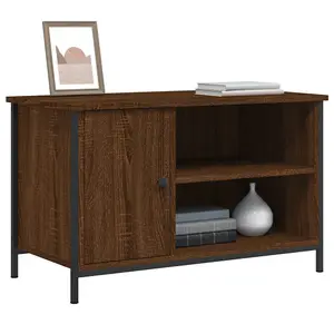 Berkfield TV Cabinet Brown Oak 80x40x50 cm Engineered Wood