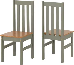 Ludlow Dining Set with 4 Green Chairs Oak effect Table