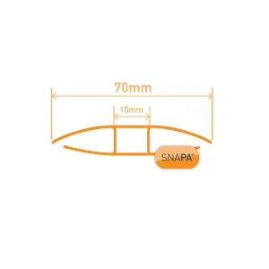 SNAPA AG110 Clear 10mm Jointing strip (W)60mm