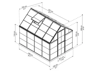 Palram - Canopia Harmony Silver 6x8 Greenhouse