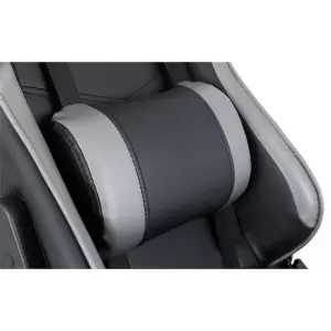 Black and Grey Faux Leather Gaming Chair