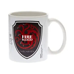 Game of Thrones Fire & Blood Targaryen Mug Red/Black/White (One Size)