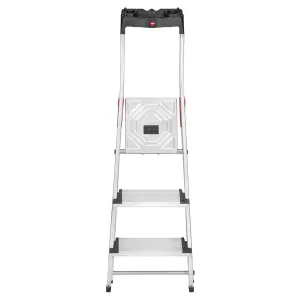 Hailo L80 Comfortline Step Ladder Deep Safety Step - 3 Tread